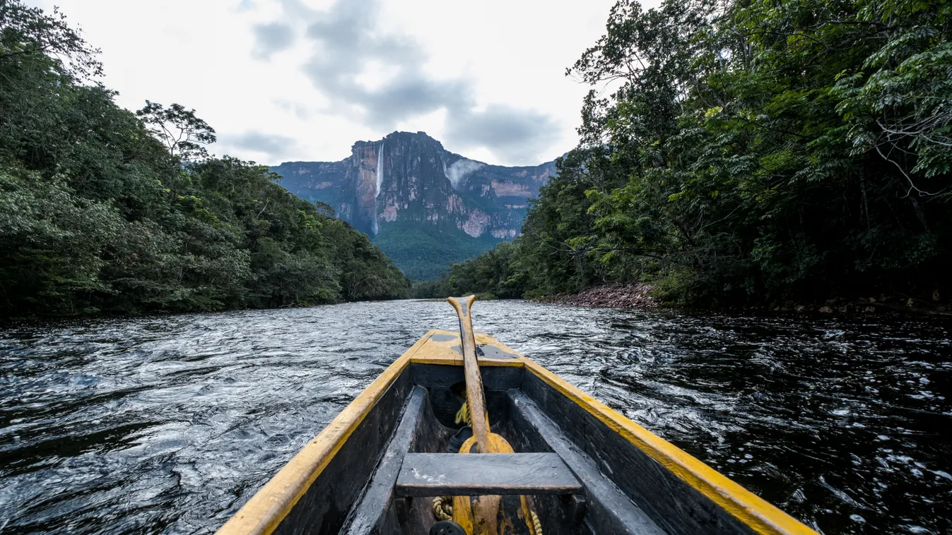 Angel Falls, Angel-vízesés, világ legmagasabb vízesése, Canaima nemzeti park, dél-amerika, Venezuela 