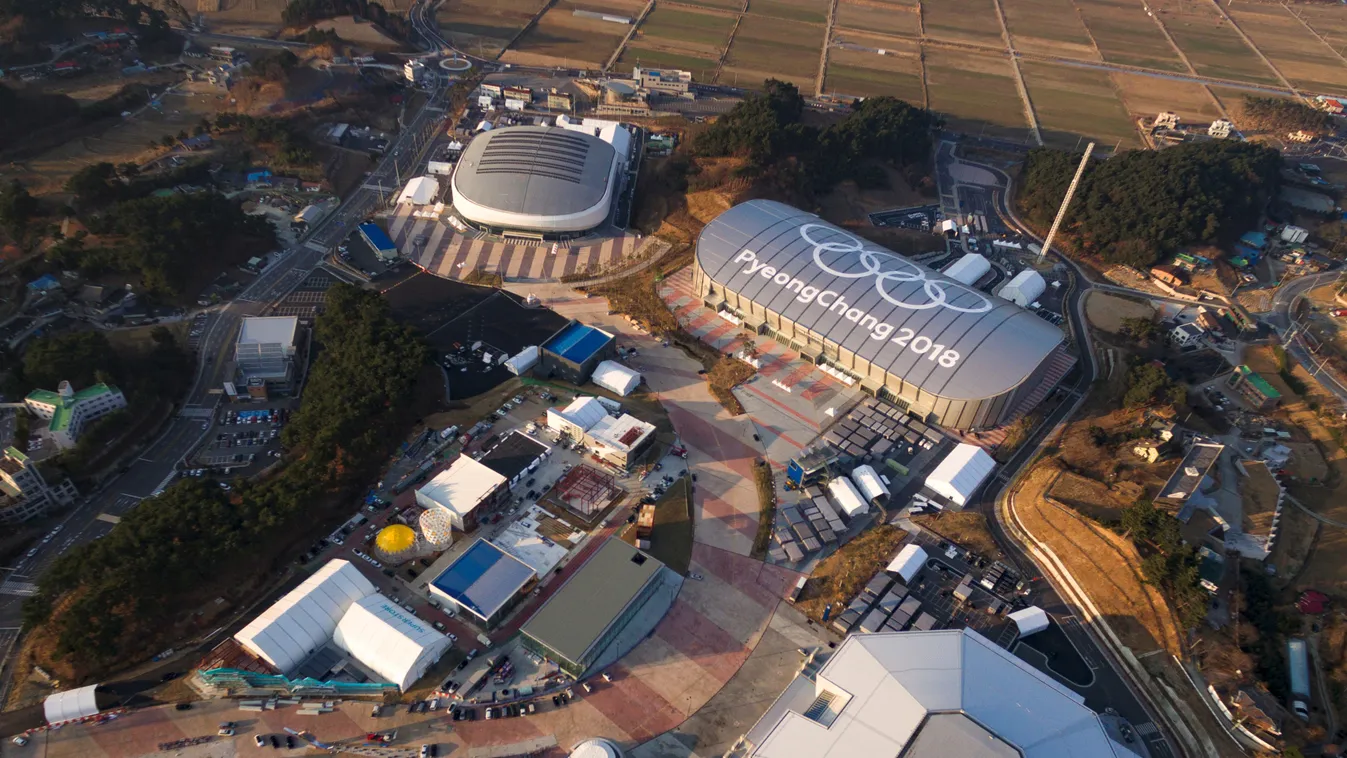 Horizontal WINTER OLYMPIC GAMES AERIAL VIEW STADIUM SPORTS FACILITIES AND BUILDINGS ILLUSTRATION GENERAL VIEW 