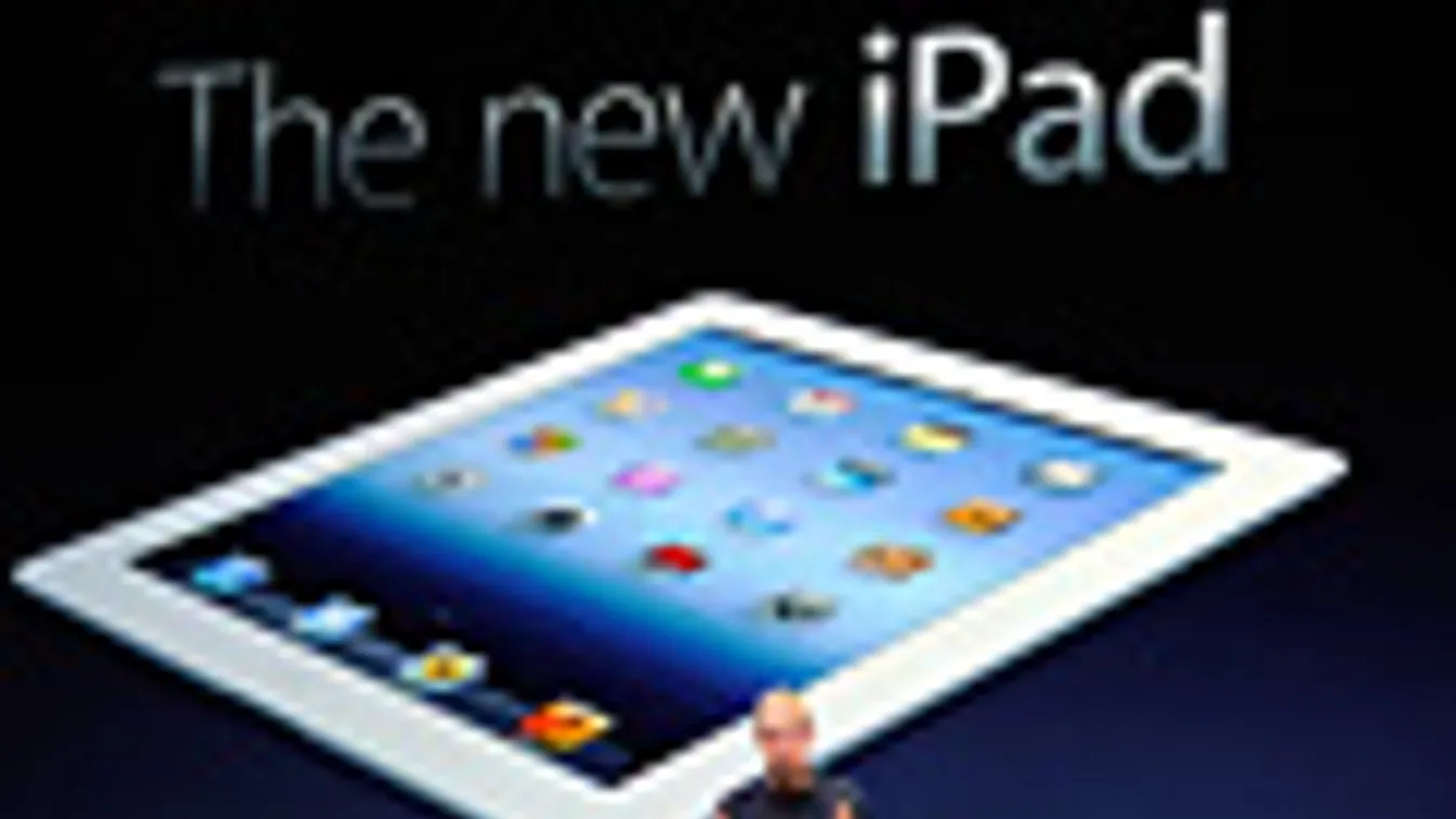 Tim Cook beszél a Yerba Buena Centerben, ahol az iPad és az Apple TV új generációját mutatják be 2012.03.07-én 