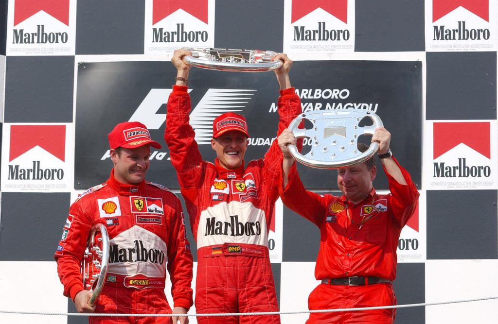 Forma-1, Michael Schumacher, Scuderia Ferrari, Magyar Nagydíj 2001, Rubens Barrichello, Jean Todt, 