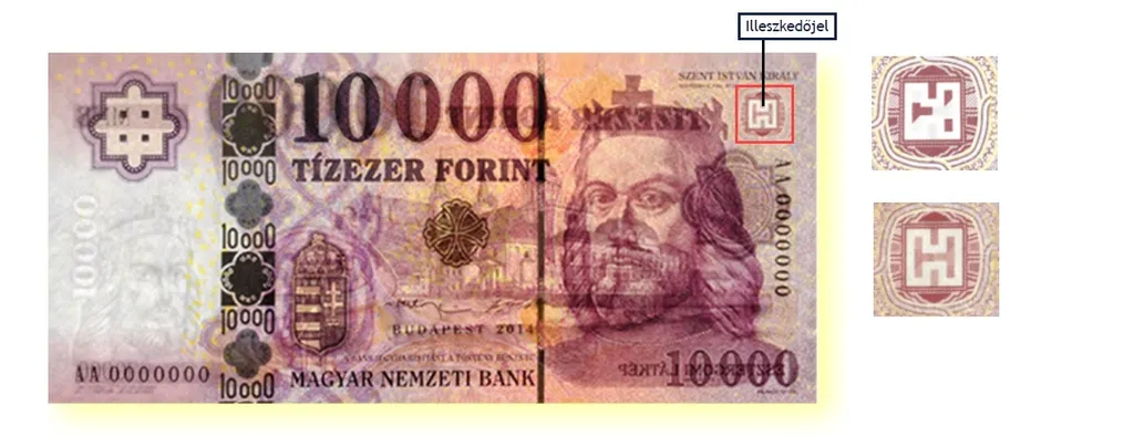 Magyar Nemzeti Bank, MNB, forint, bankjegy, biztonsági elem, címlet, 10 ezer forint 