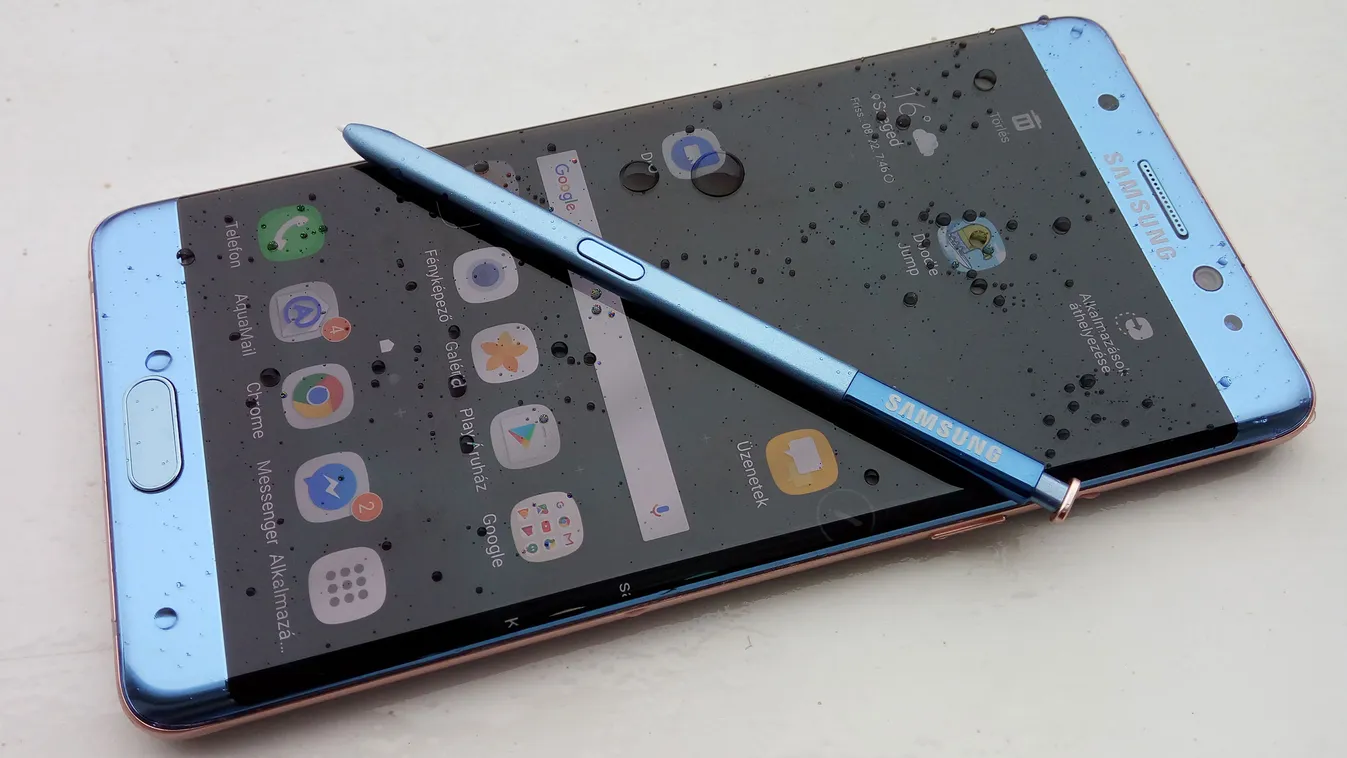 samsung galaxy note7 note s-pen toll ip68 vízálló írisz retina amoled 