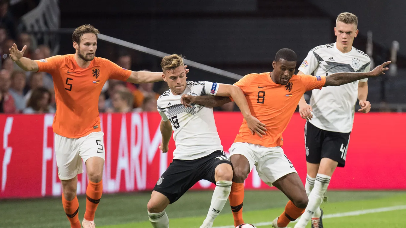 Soccer Laenderspiel / Netherlands - Germany 3: 0. Nations League Sports Sports jersey National Team Database ATeam DEU NATIONALELF Soccer PLAYER National Dress Footballer SP Fuvuball international MATCH Laenderspiel german German Football Association DFb 