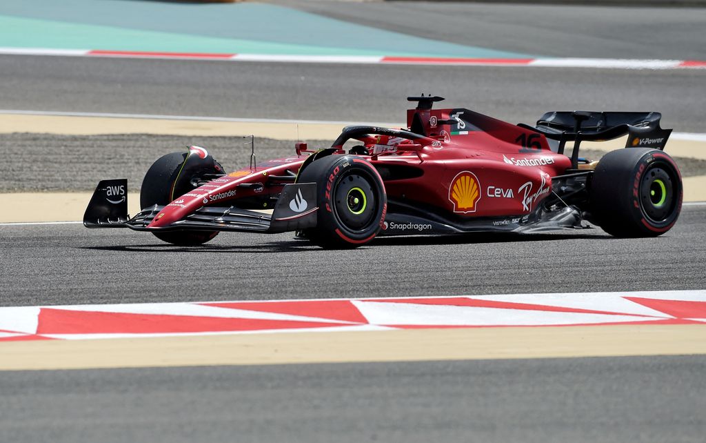 Forma-1, teszt, Bahrein 1. nap, Leclerc, Ferrari 