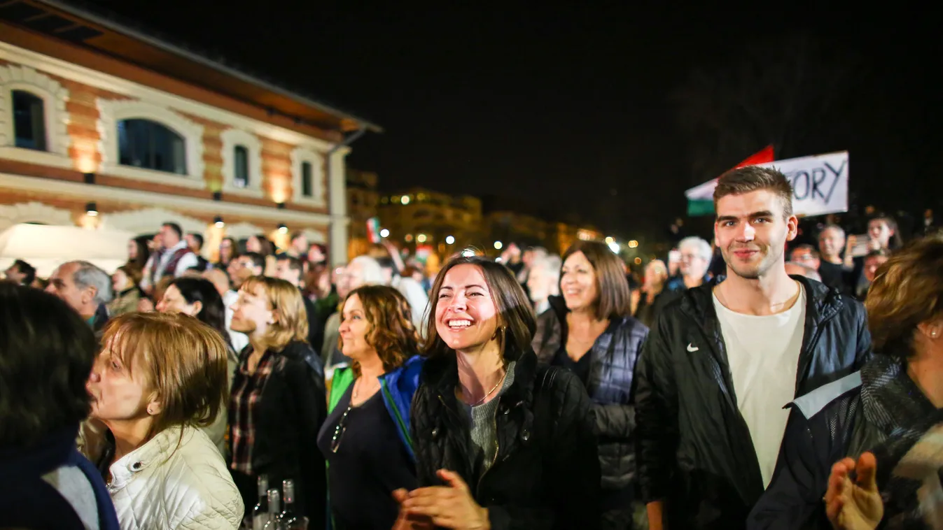 Választás 2018, Fidesz eredményváró, öröm, Bálna 