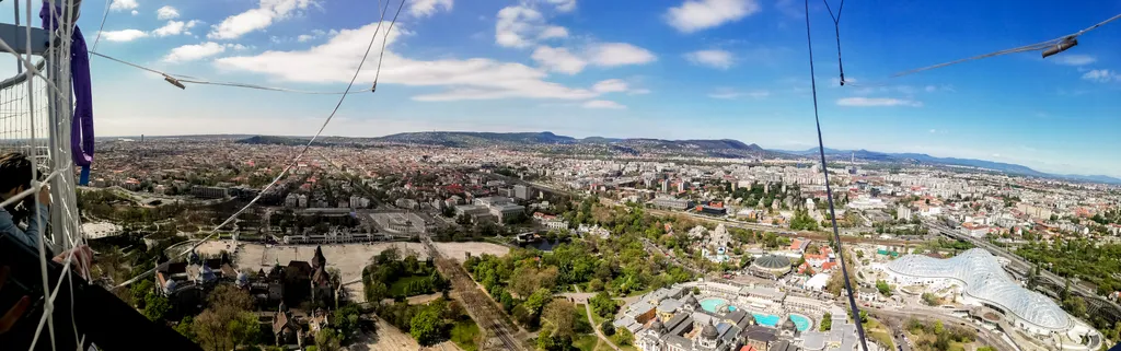 Élményléghajózás, Ballon, Városliget, Panoráma, Busapest, Élményléghajózás a Városligetben, léghajó, kilátás 