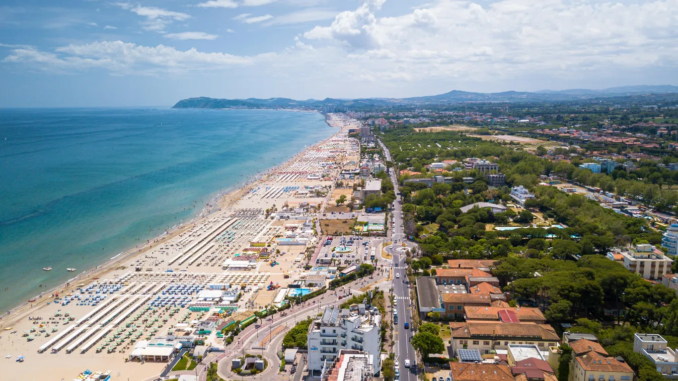 An,Aerial,View,Of,The,Romagna,Coast,With,The,Beaches 