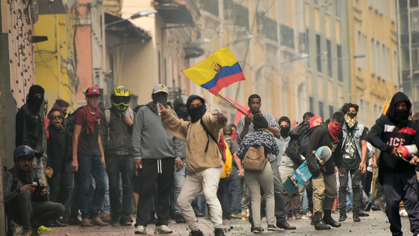 Ecuador, tüntetést, sztrájk 
