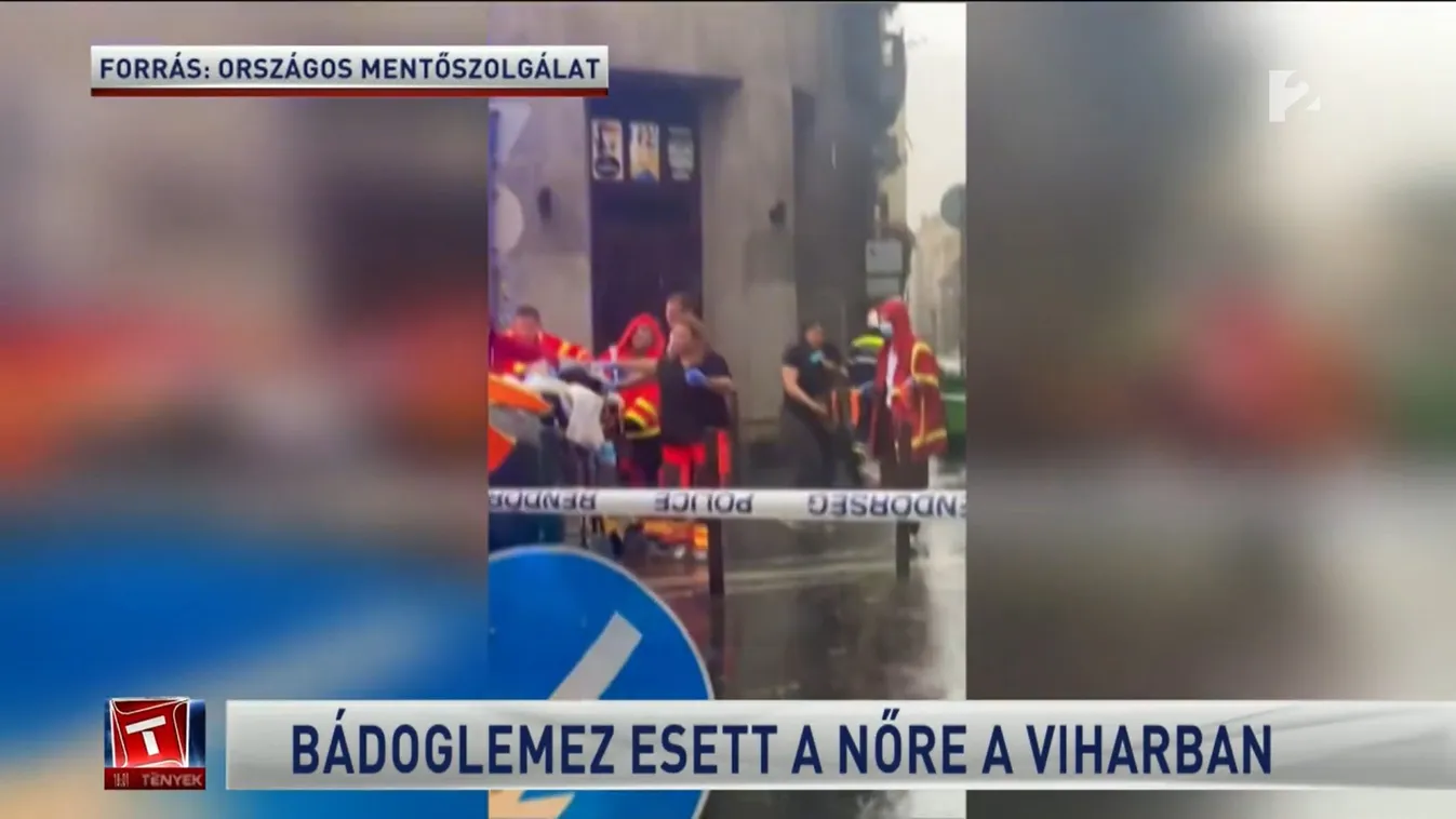 Bádoglemez esett egy nőre 2022. szeptember 15-én, a budapestre lecsapó viharban 