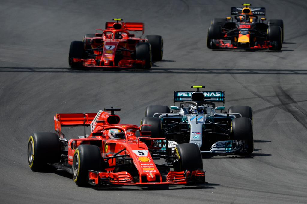A Forma-1-es Spanyol Nagydíj, Sebastian Vettel, Scuderia Ferrari, Valtteri Bottas, Mercedes-AMG Petronas 