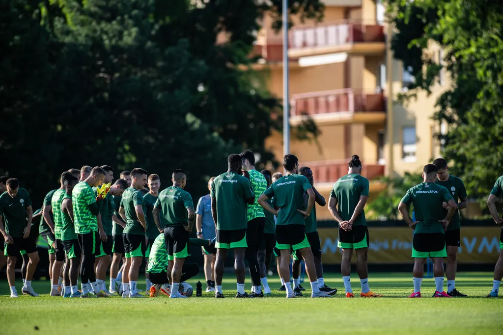 FTC, Fradi, Ferencváros, Ferencvárosi TC, a KÍ Klaksvík elleni BL-visszavágót megelőző edzés, FTC-MVM Sportközpont, 2023.07.18. 