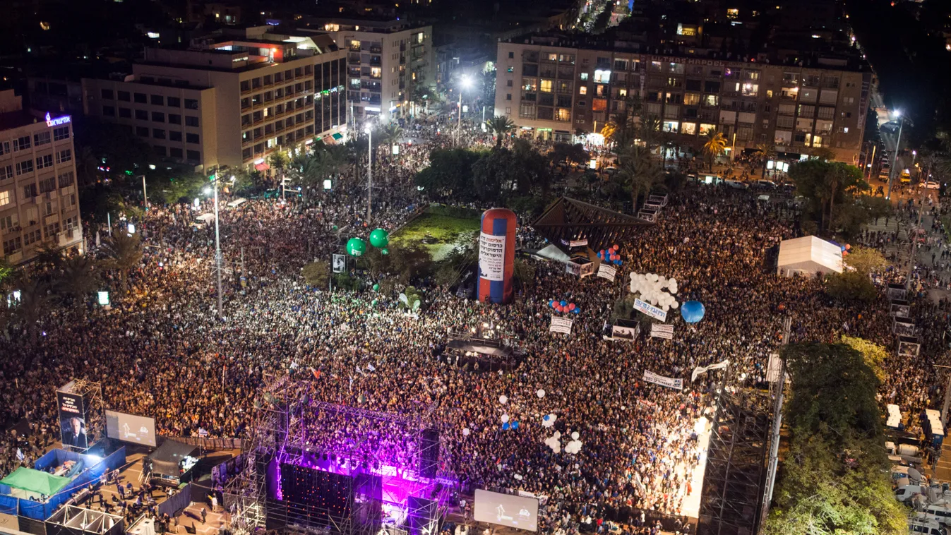 Rally Commemorating 20 Years To Rabin Assassination Oslo agreement PEACE Israel Palestine POLITICS pM WHITE HOUSE Shimon peres MIDDLE EAST assassination crowed labor party SQUARE FORMAT 