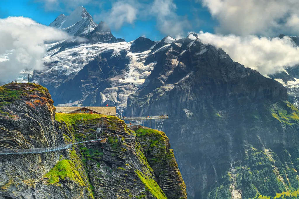 Svájc, panoráma sétány, sétány, Grindelwald, 