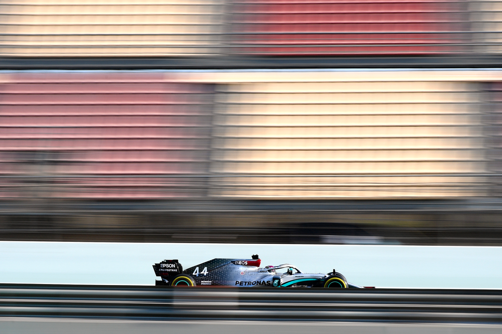 Forma-1, Barcelona, teszt, 1. nap, Lewis Hamilton, Mercedes 