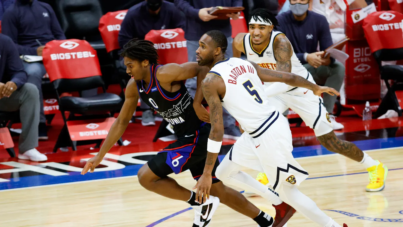 Denver Nuggets v Philadelphia 76ers GettyImageRank2 Color Image HORIZONTAL SPORT nba BASKETBALL, Tyrese Maxey 