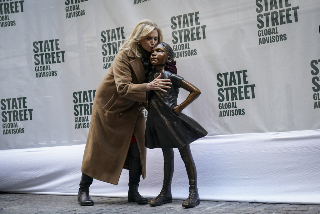 "Fearless Girl" Statue Moves To Her New Home Across From NY Stock Exchange GettyImageRank2 