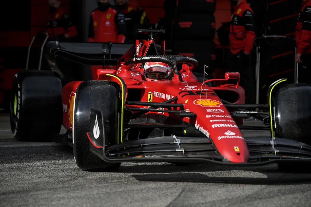 Forma-1,Charles Leclerc, Ferrari,  Barcelona teszt 2022, 2. nap 