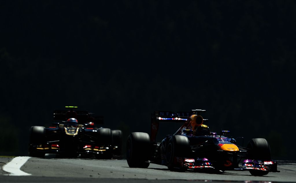 Forma-1, Romain Grosjean, Lotus, Sebastian Vettel, Red Bull, Német Nagydíj 2013 