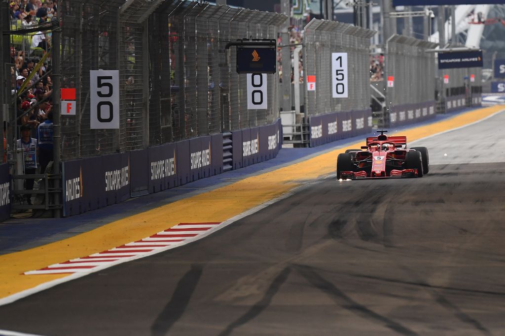 A Forma-1-es Szingapúri Nagydíj szombati napja, Sebastian Vettel, Scuderia Ferrari 