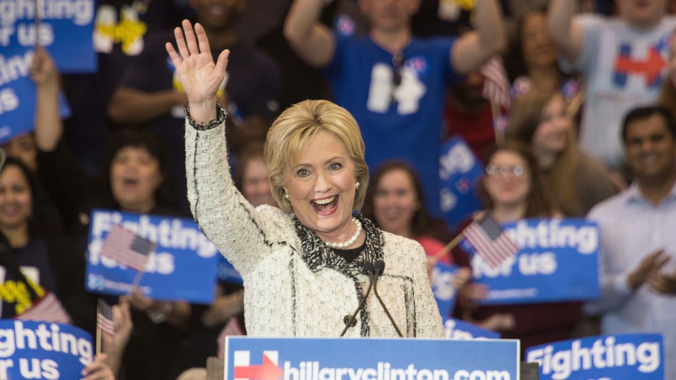 vote Horizontal US Democratic presidential candidate Hillary Clinton waves after addressing a primary night rally in Columbia, South Carolina, on February 27, 2016.
Clinton defeated Bernie Sanders by an overwhelming margin in the Democratic primary in Sou