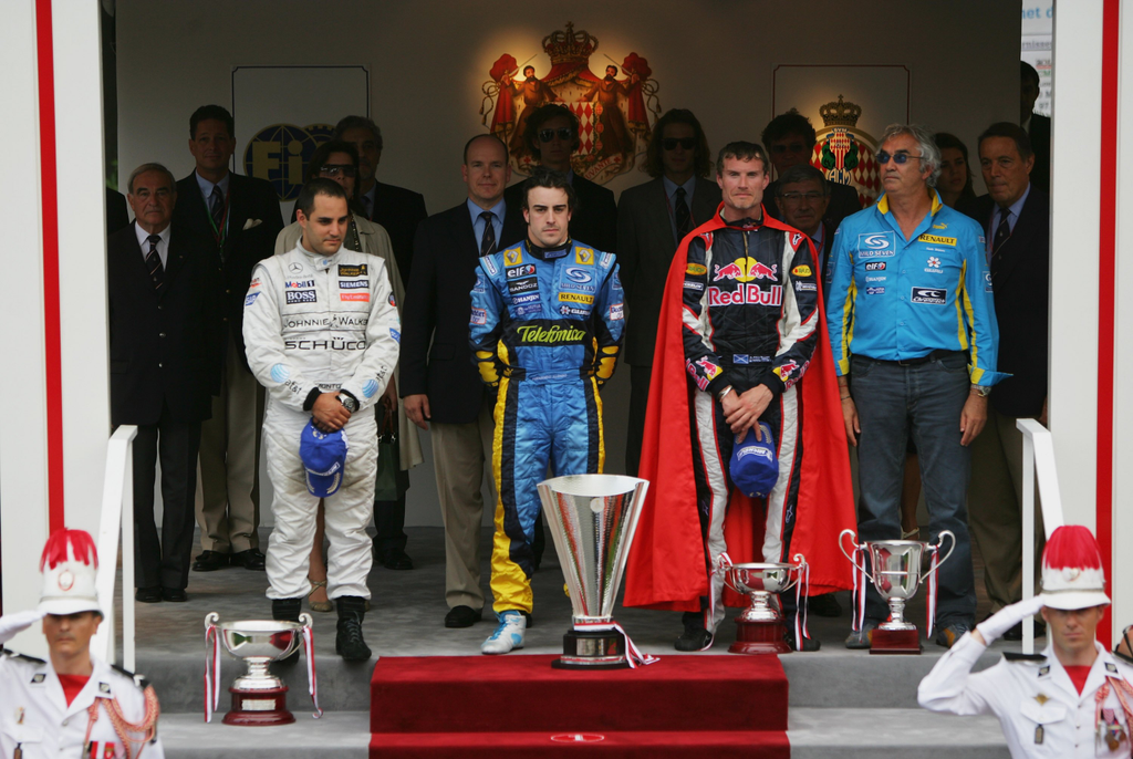 Forma-1, David Coulthard, Red Bull,  Monacói Nagydíj, 2006, Fernando Alonso, Renault, Juan Pablo Montoya, McLaren 