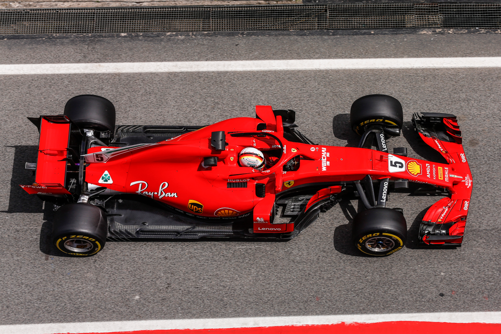 Forma-1-es szezonközi teszt, Barcelona, 1. nap, Sebastian Vettel, Scuderia Ferrari 