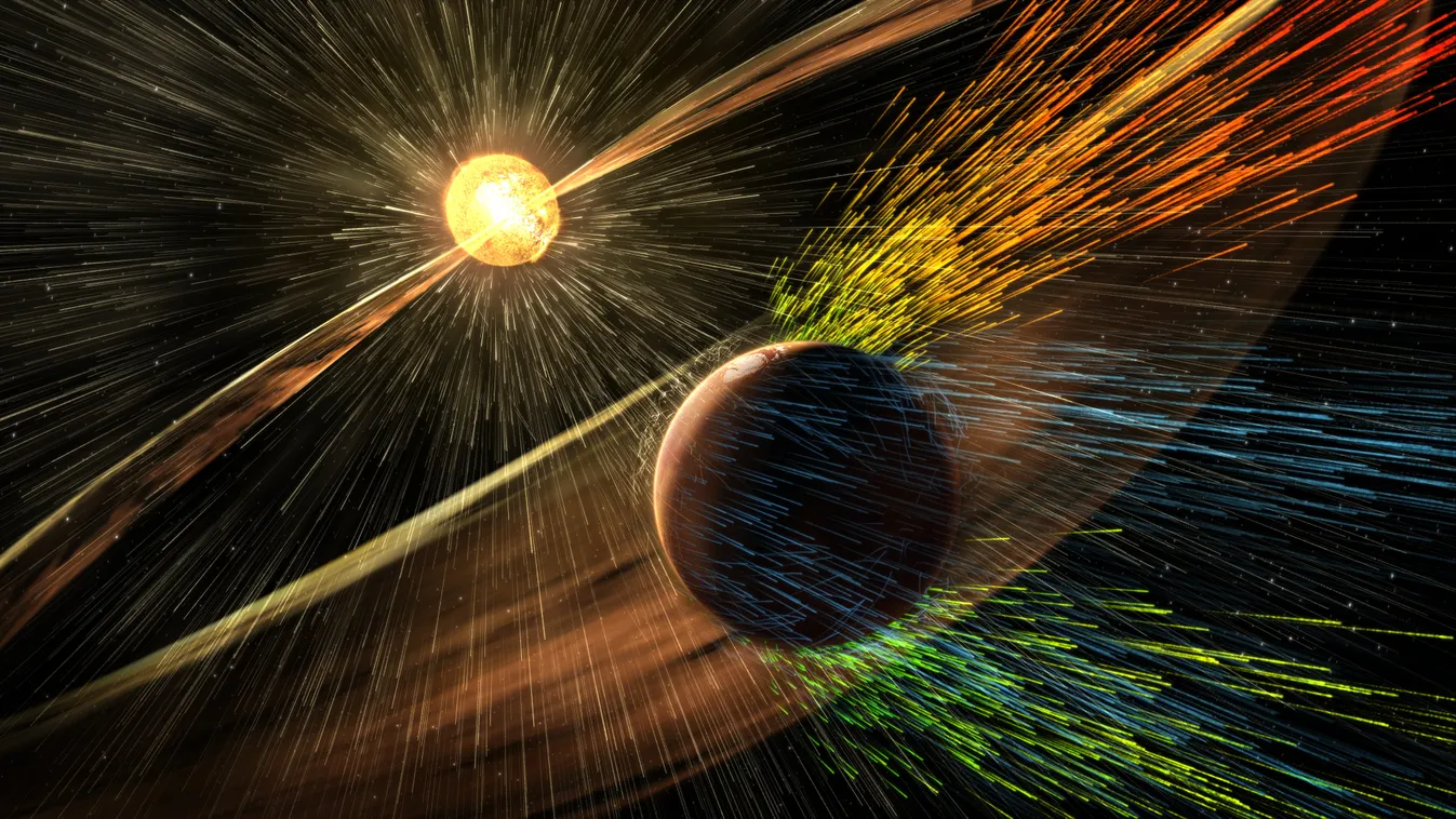 NASA, Mars, napszél, atmoszféra 
