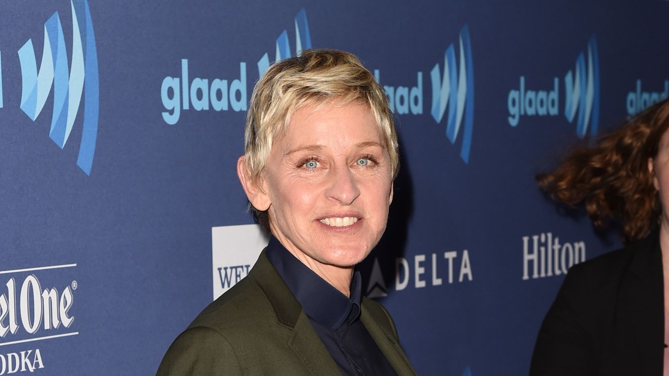 Red Carpet - 26th Annual GLAAD Media Awards GettyImageRank3 People VERTICAL THREE QUARTER LENGTH RADIO Theatrical Performance USA California Beverly Hills One Person Award Television Show Red Carpet Event Ellen DeGeneres Arts Culture and Entertainment Att