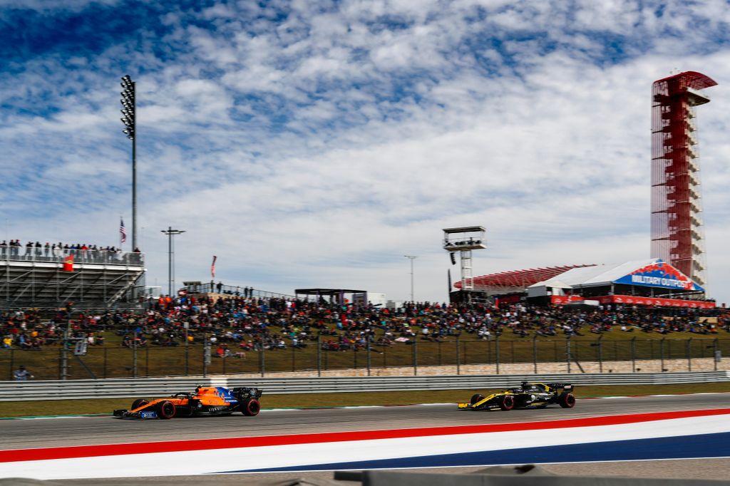 Forma-1, Lando Norris, McLaren Racing, Daniel Ricciardo, Renault, USA Nagydíj 