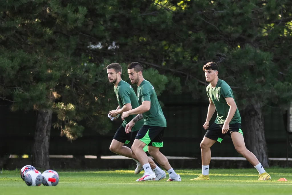 FTC, Fradi, Ferencváros, Ferencvárosi TC, a KÍ Klaksvík elleni BL-visszavágót megelőző edzés, FTC-MVM Sportközpont, 2023.07.18. 