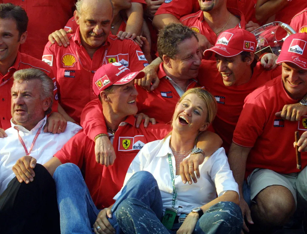 Forma-1, Michael Schumacher, Scuderia Ferrari, Magyar Nagydíj 2001, Willi Weber, Corinna Schumacher, Jean Todt 
