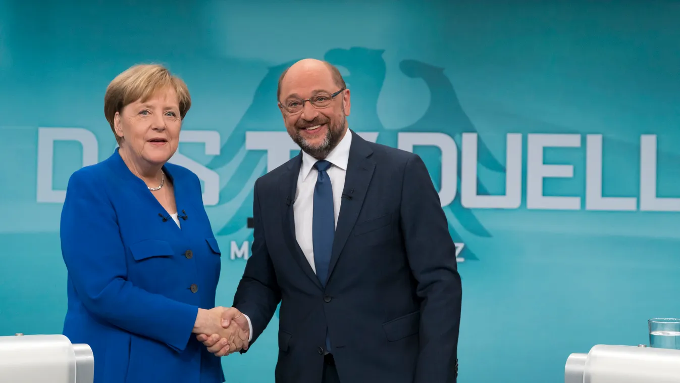 TV duel - Angela Merkel and Martin Schulz TELEVISION MEDIA 