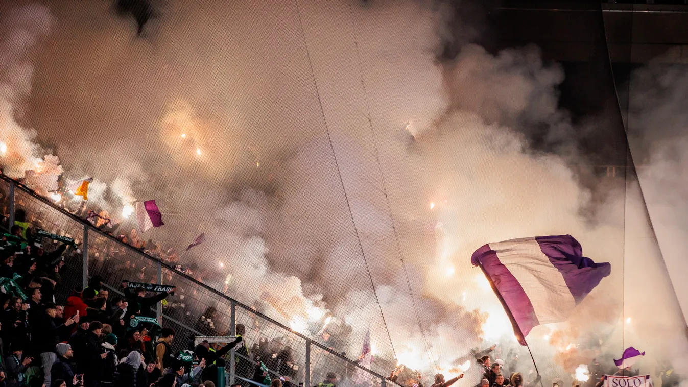 FTC - UTE, Fradi - újpest, mérkőzés, 2023. 02. 05., Groupama Aréna, Budapest, szurkolók 