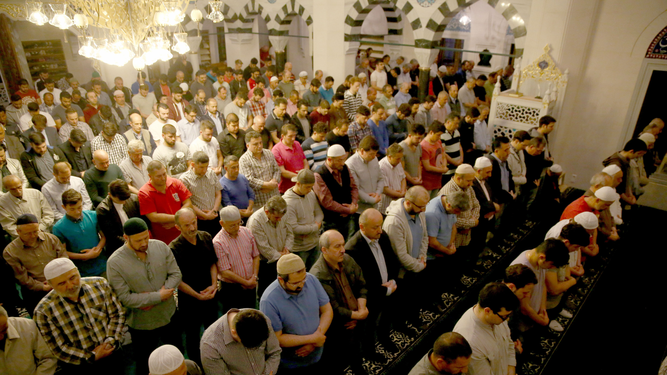 Year's First Tarawih Prayer in Berlin Tarawih first tarawih Muslims holy month RAMADAN Berlin SQUARE FORMAT 