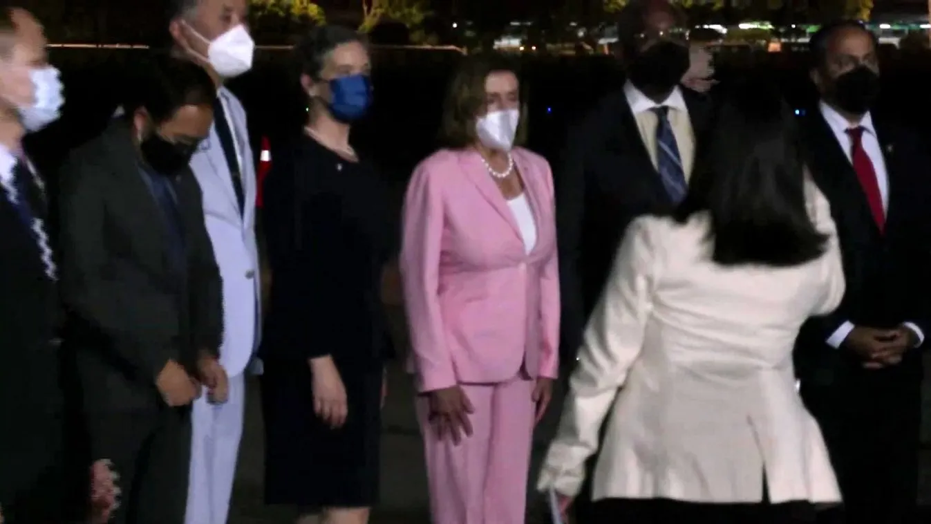 US House Speaker Nancy Pelosi lands in Taiwan Taipei,Taiwan,US House Speaker Nancy Pelosi Horizontal 