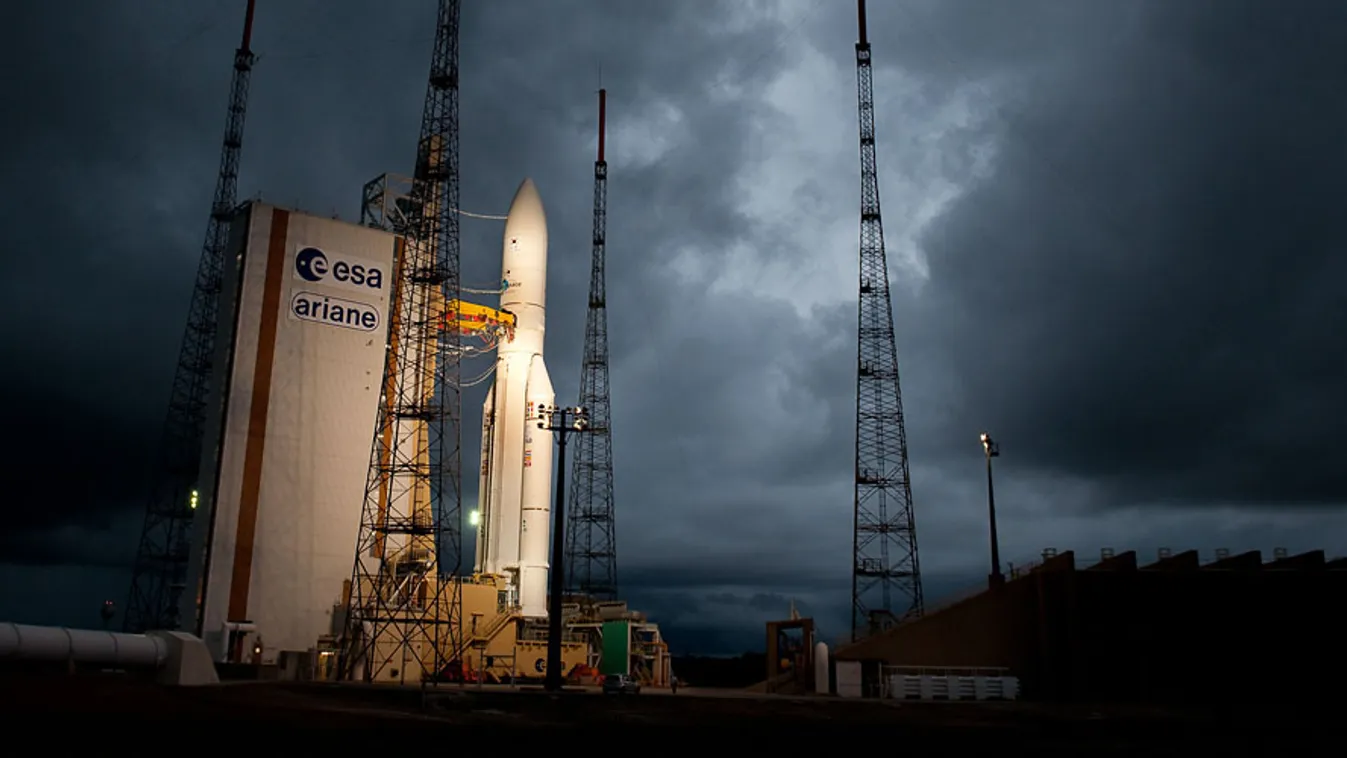 ESA, Európai Űrügynökség, Arianespace, rakéta az ESA űrközpontjában a francia guayanai Kourouban 