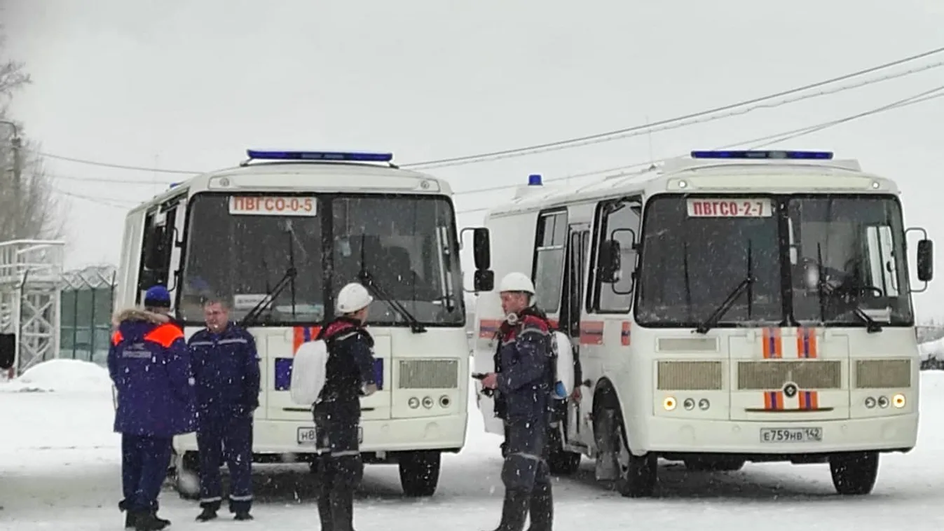 Oroszország, bányaszerencsétlenség, tűz, Szibéria, bánya 