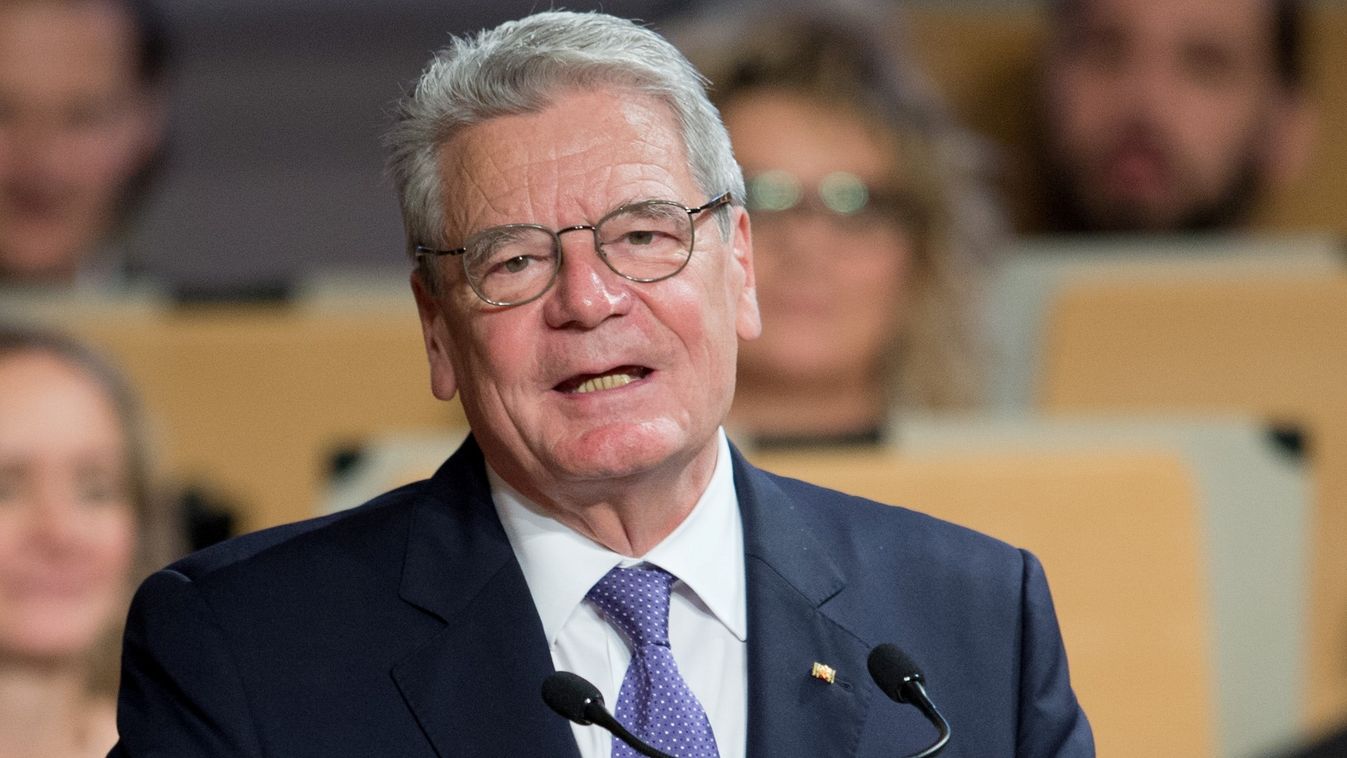 SCIENCE research Joachim Gauck SQUARE FORMAT German President Joachim Gauck delivers a speech during a ceremonial act marking the 250th anniverary of Freiberg University of Mining and Technology, at the St. Nicholas' Church in Freiberg, Germany, 21 Novemb