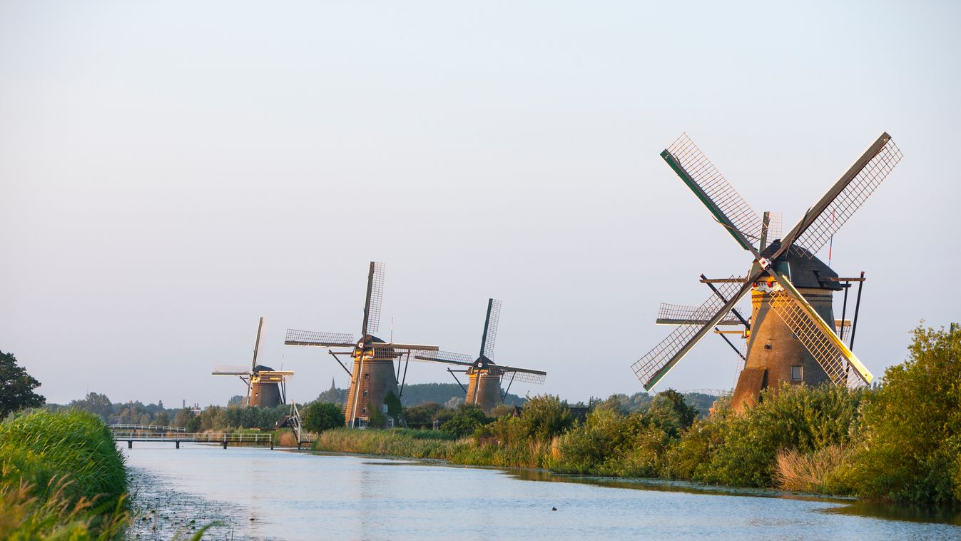Kinderdijk szélmalmai Hollandia szélmalom 