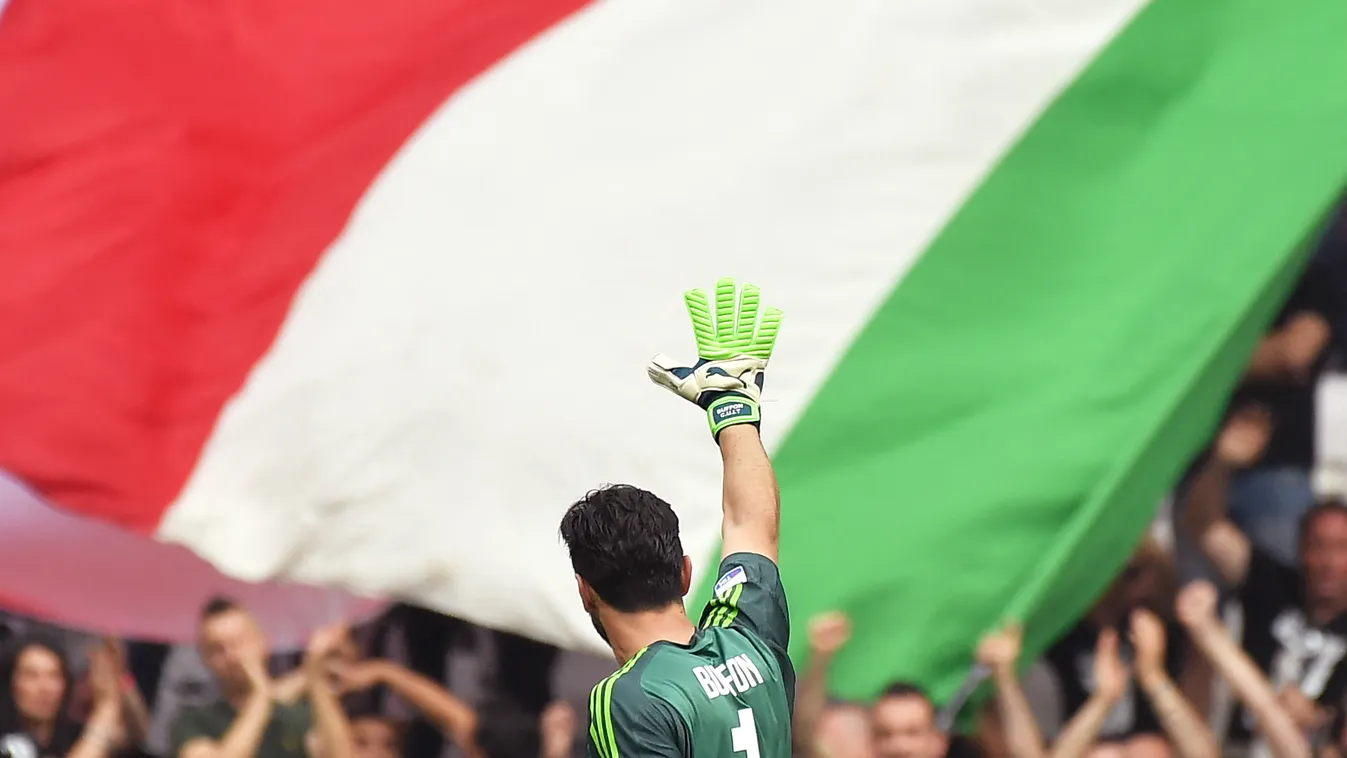 fbl Horizontal FOOTBALL BUST PROFILE FLAG HAND WAVING FLAG ITALY 