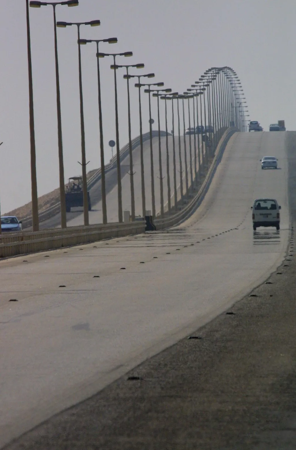 BAHRAIN-SAUDI-CAUSEWAY Vertical ROAD CITY LIVING MIDDLE EAST ILLUSTRATION 