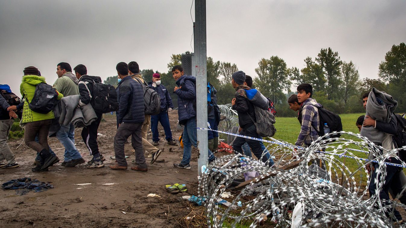 Migráns Menekült Bevándorló Zákány Zákánynál a horvát hatóságok szállítják a menekülteket a határra, amin átgyalogolva a magyar rendőrök katonák segítségével vonatra teszik őket és az osztrák határra viszik. A menekülteket civil szervezetek segítik 