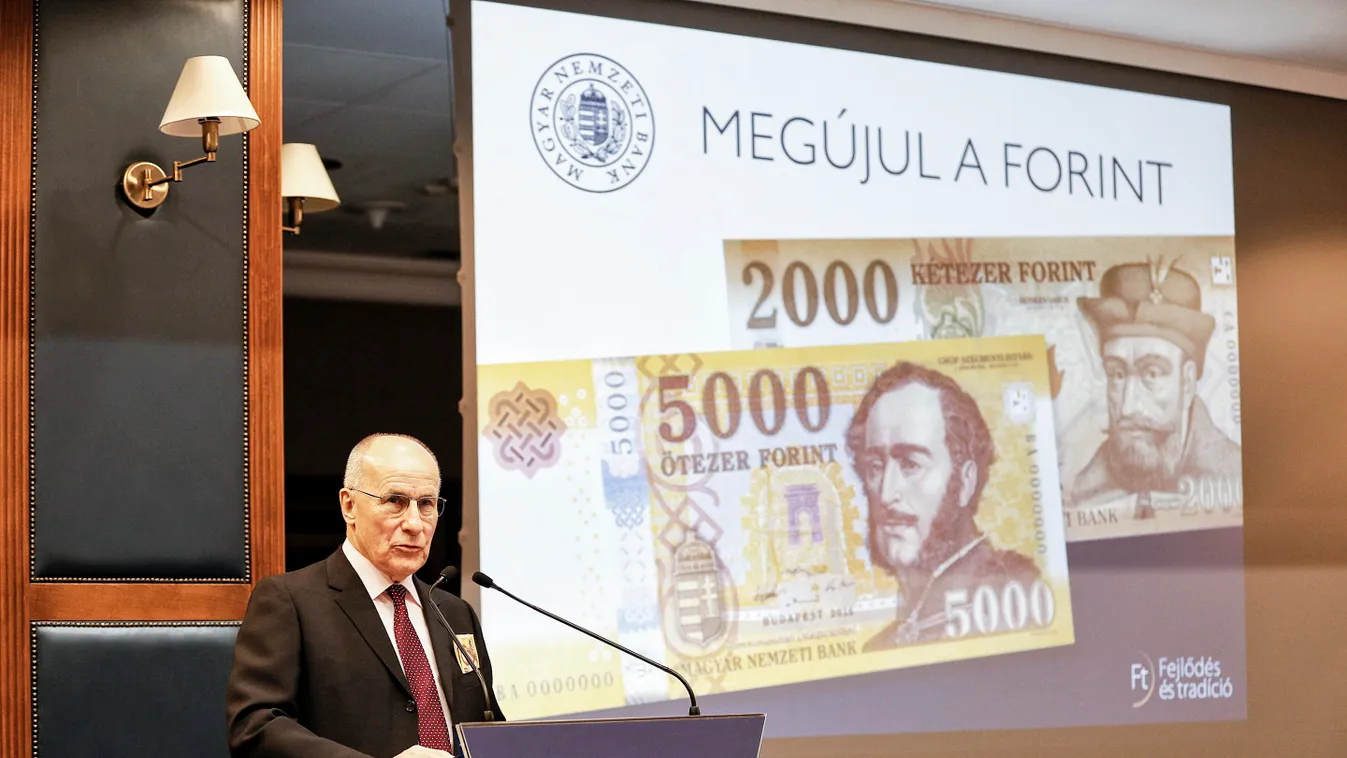 MNB új bankjegy sajttáj és bejárás Dr. Gerhardt Ferenc 