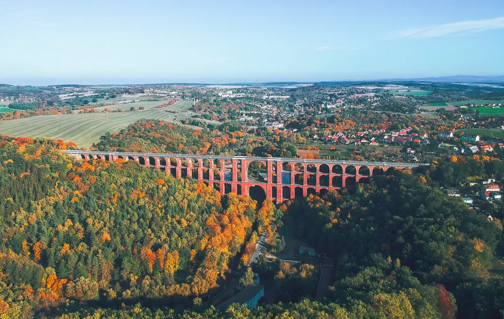 Göltzschtal, híd, viadukt, Göltzsch Viaduct, Göltzsch, Göltzschtalbrücke, tégla, Németország 