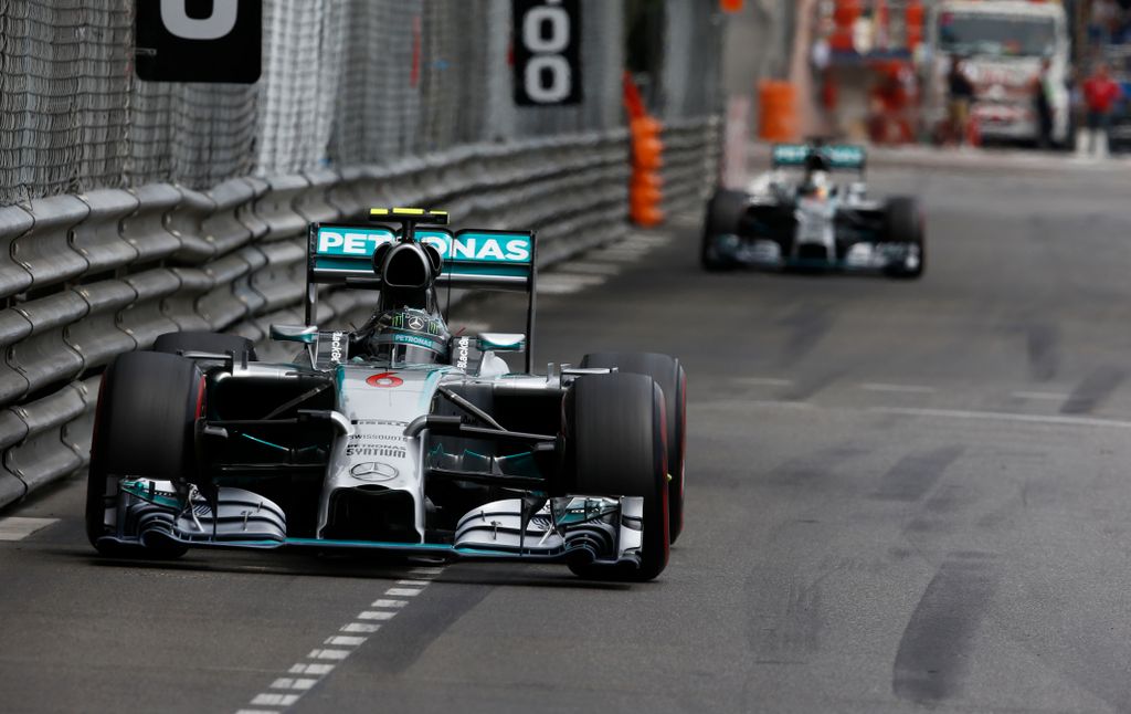 Forma-1-es Monacói Nagydíj, Monaco, Monte-Carlo, 2014, Nico Rosberg, Lewis Hamilton, Mercedes 