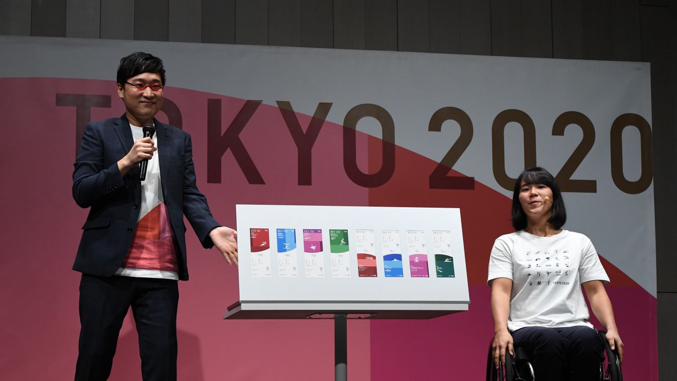 Tokyo Olympics' tickets unveiled ATHLETE WHEELCHAIR PLAYER Ryota Yamazato talent COMEDIAN Monika Seryu 