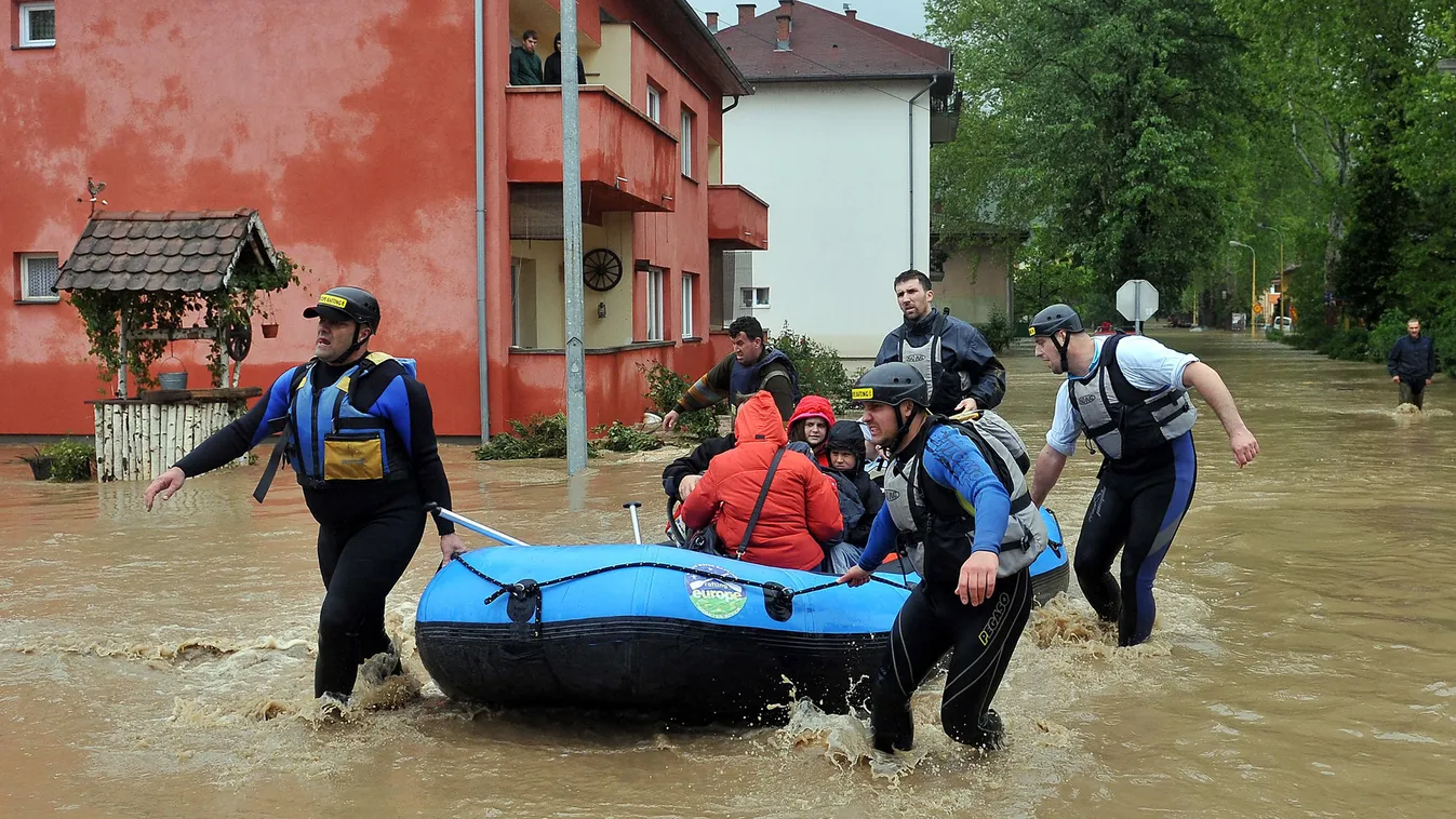 Áradás, árvíz Boszniában 