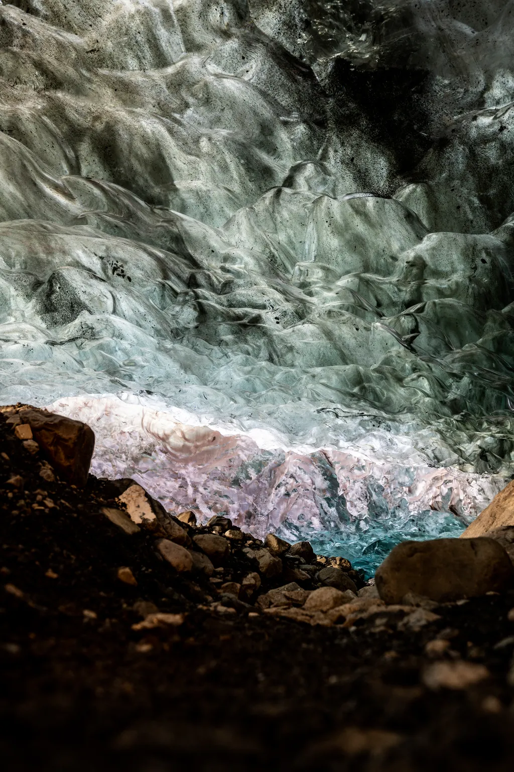 Vatnatjökull-gleccser jégbarlang Izland 