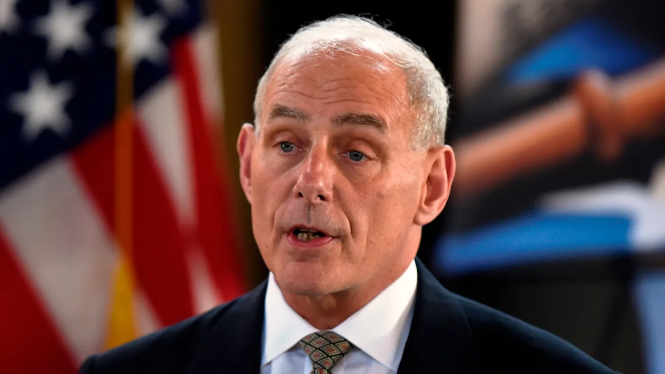 diplomacy Horizontal US Secretary of Homeland Security John Kelly speaks in a press conference at the end of a two-day visit to Guatemala, at the Guatemalan Air Force base in Guatemala City on February 22, 2017. 
Kelly arrived in Guatemala to discuss migr