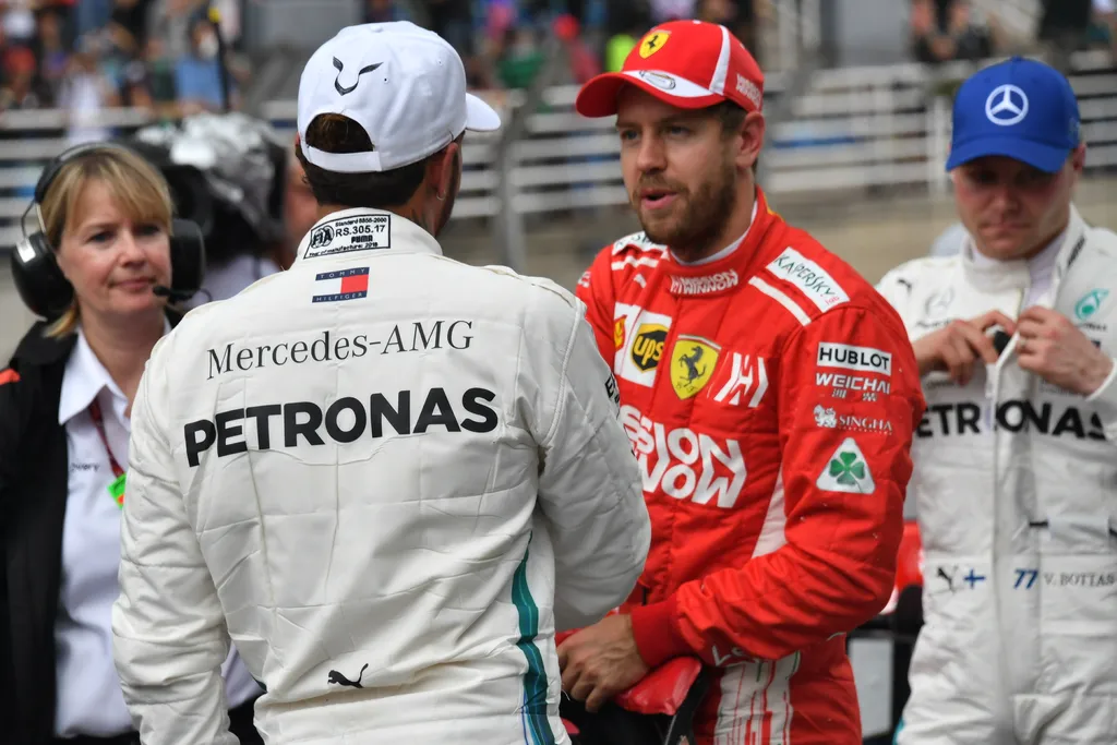 Forma-1, Brazil Nagydíj, Sebastian Vettel, Scuderia Ferrari, Lewis Hamilton, Mercedes-AMG Petronas 